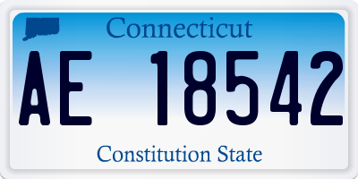CT license plate AE18542