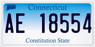 CT license plate AE18554