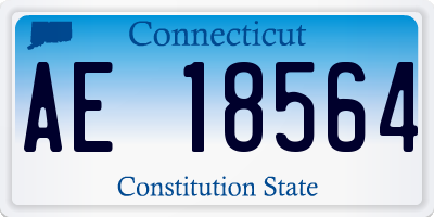 CT license plate AE18564