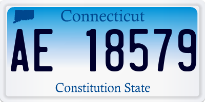 CT license plate AE18579