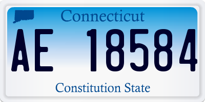 CT license plate AE18584
