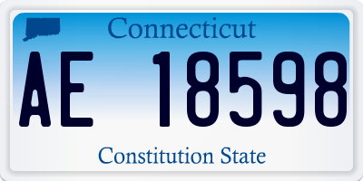 CT license plate AE18598