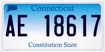 CT license plate AE18617