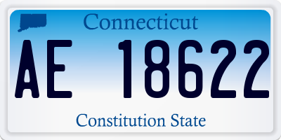 CT license plate AE18622