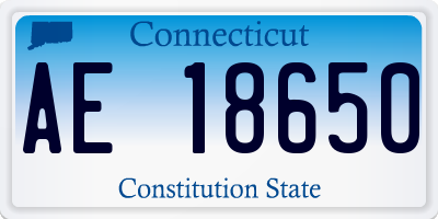CT license plate AE18650