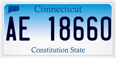 CT license plate AE18660