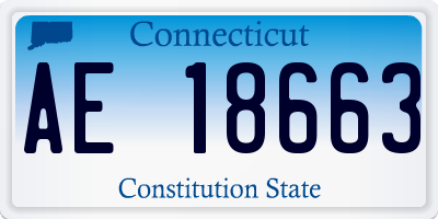 CT license plate AE18663