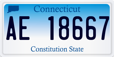 CT license plate AE18667