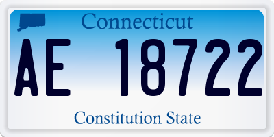 CT license plate AE18722