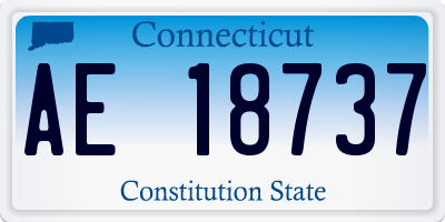 CT license plate AE18737