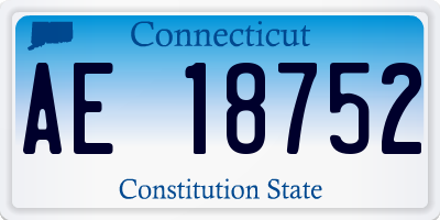 CT license plate AE18752