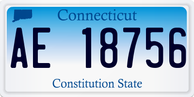 CT license plate AE18756