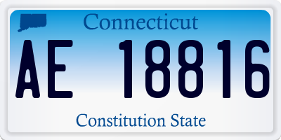 CT license plate AE18816