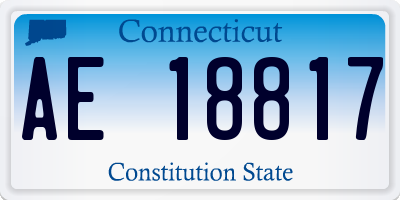 CT license plate AE18817