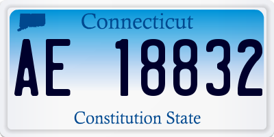 CT license plate AE18832