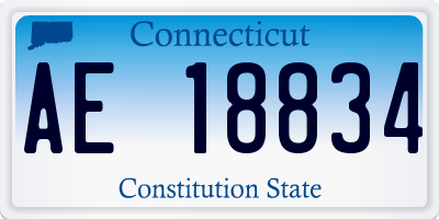 CT license plate AE18834