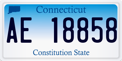 CT license plate AE18858