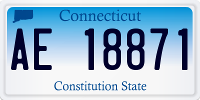 CT license plate AE18871