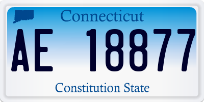 CT license plate AE18877