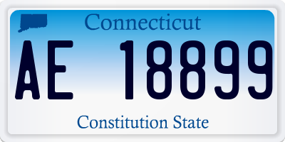 CT license plate AE18899