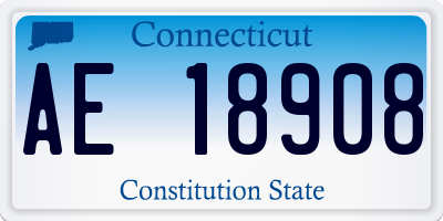CT license plate AE18908