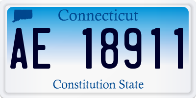 CT license plate AE18911