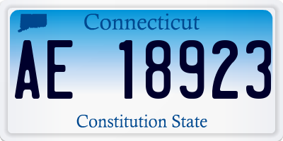 CT license plate AE18923
