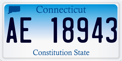 CT license plate AE18943