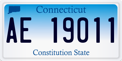 CT license plate AE19011