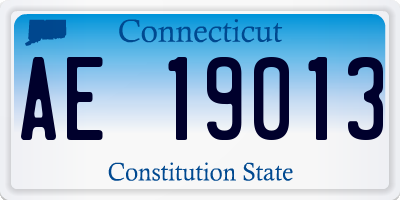 CT license plate AE19013