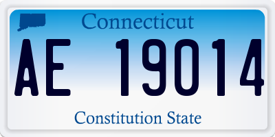 CT license plate AE19014