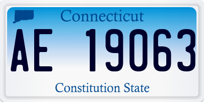 CT license plate AE19063
