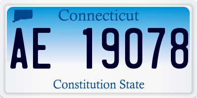 CT license plate AE19078