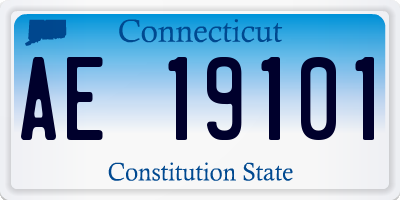 CT license plate AE19101