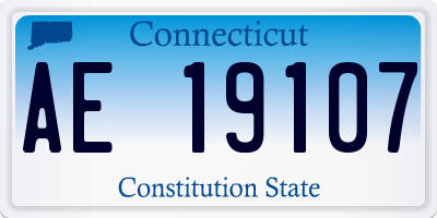 CT license plate AE19107