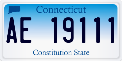 CT license plate AE19111