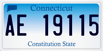 CT license plate AE19115