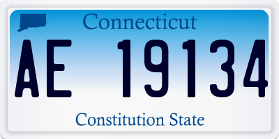 CT license plate AE19134