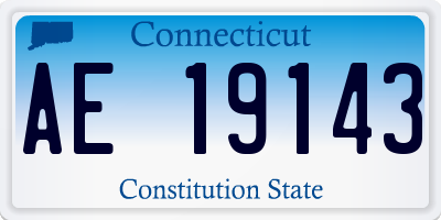 CT license plate AE19143