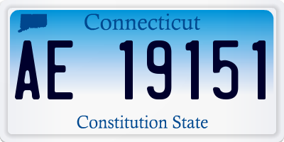 CT license plate AE19151