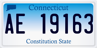 CT license plate AE19163
