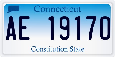 CT license plate AE19170