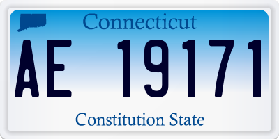 CT license plate AE19171