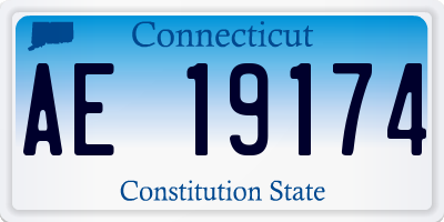 CT license plate AE19174