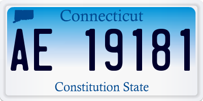 CT license plate AE19181