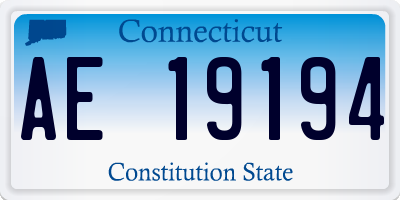 CT license plate AE19194