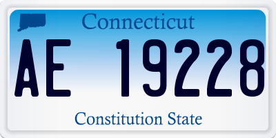 CT license plate AE19228