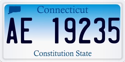 CT license plate AE19235