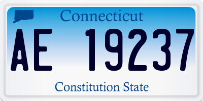 CT license plate AE19237