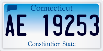 CT license plate AE19253